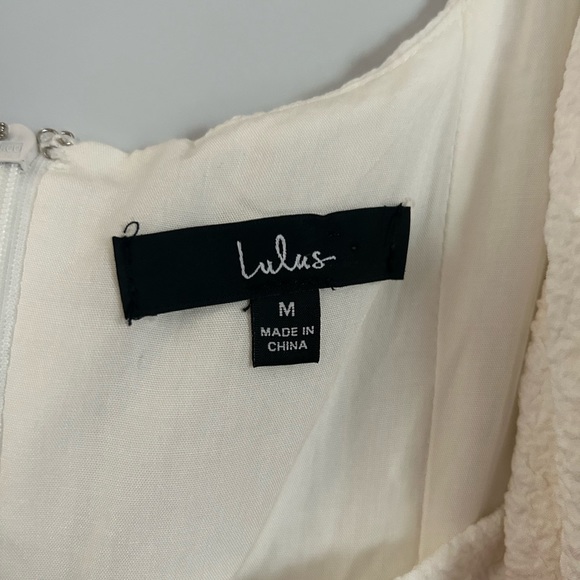 Lulu’s Little Bit in Love White Surplice Puff Sleeve Mini Dress - Picture 3 of 4